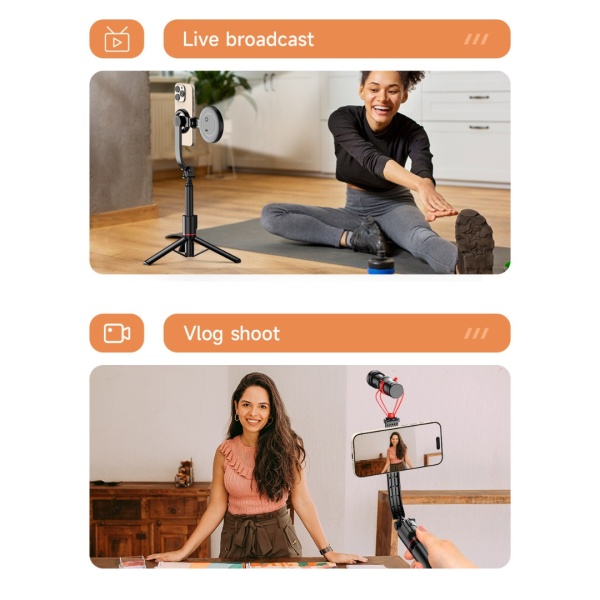 RADSUN L20 MagSafe Selfie stick Tripod with Bluetooth remote control  - 360° Rotatable UAE | DUBAI عکس 7 